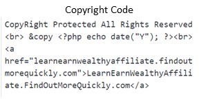 CopyRight PHP Code